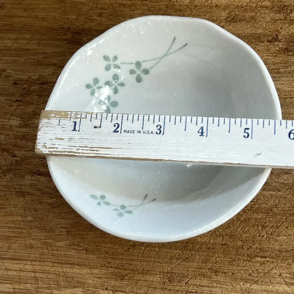 Art Pottery White Ceramic Trinket Dish 5.5